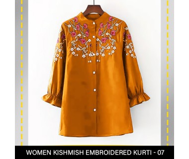 Women Kishmish Embroidered Kurti - 07 Women Kishmish Embroidered Kurti - 07